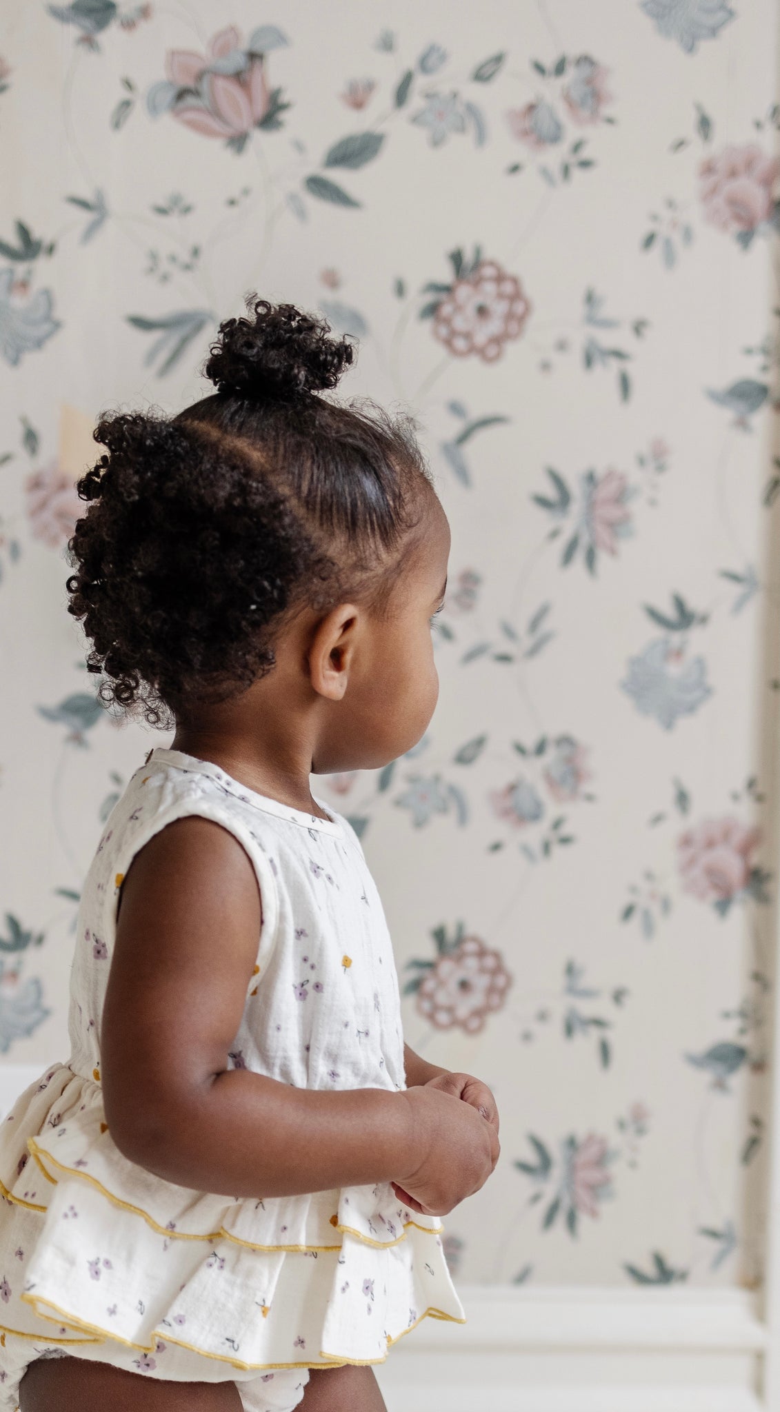 Ruffle Onesie Lilac Fields – The Mango Tree - Main Image