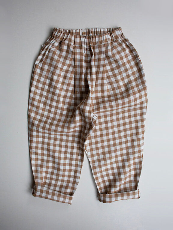 Bronze Gingham Trousers