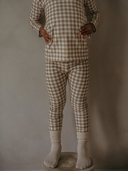 Caramel Gingham Leggings