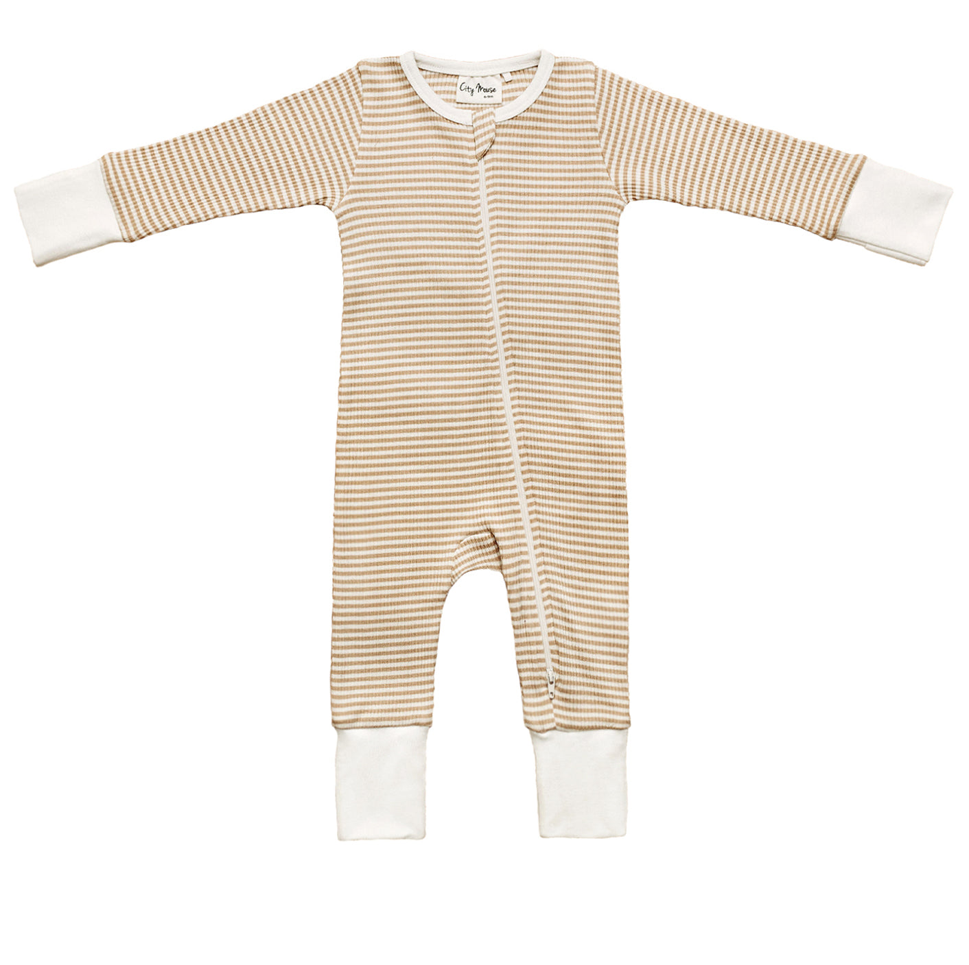 Sesame Stripe Zip Romper