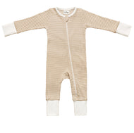 Sesame Stripe Zip Romper