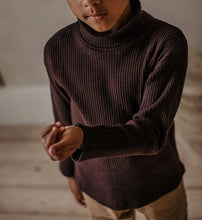Load image into Gallery viewer, Chocolate Ribbed Turtleneck
