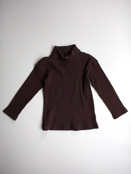 Chocolate Ribbed Turtleneck