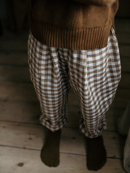 Bronze Gingham Trousers