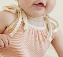 Load image into Gallery viewer, Peach Bubble Tie Onesie
