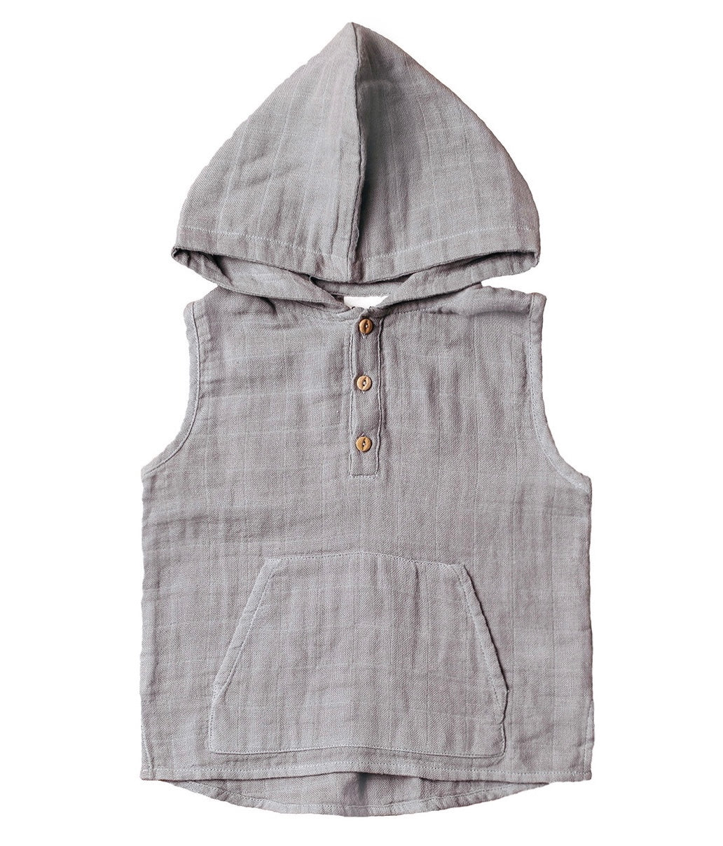 Silver Hooded Henley