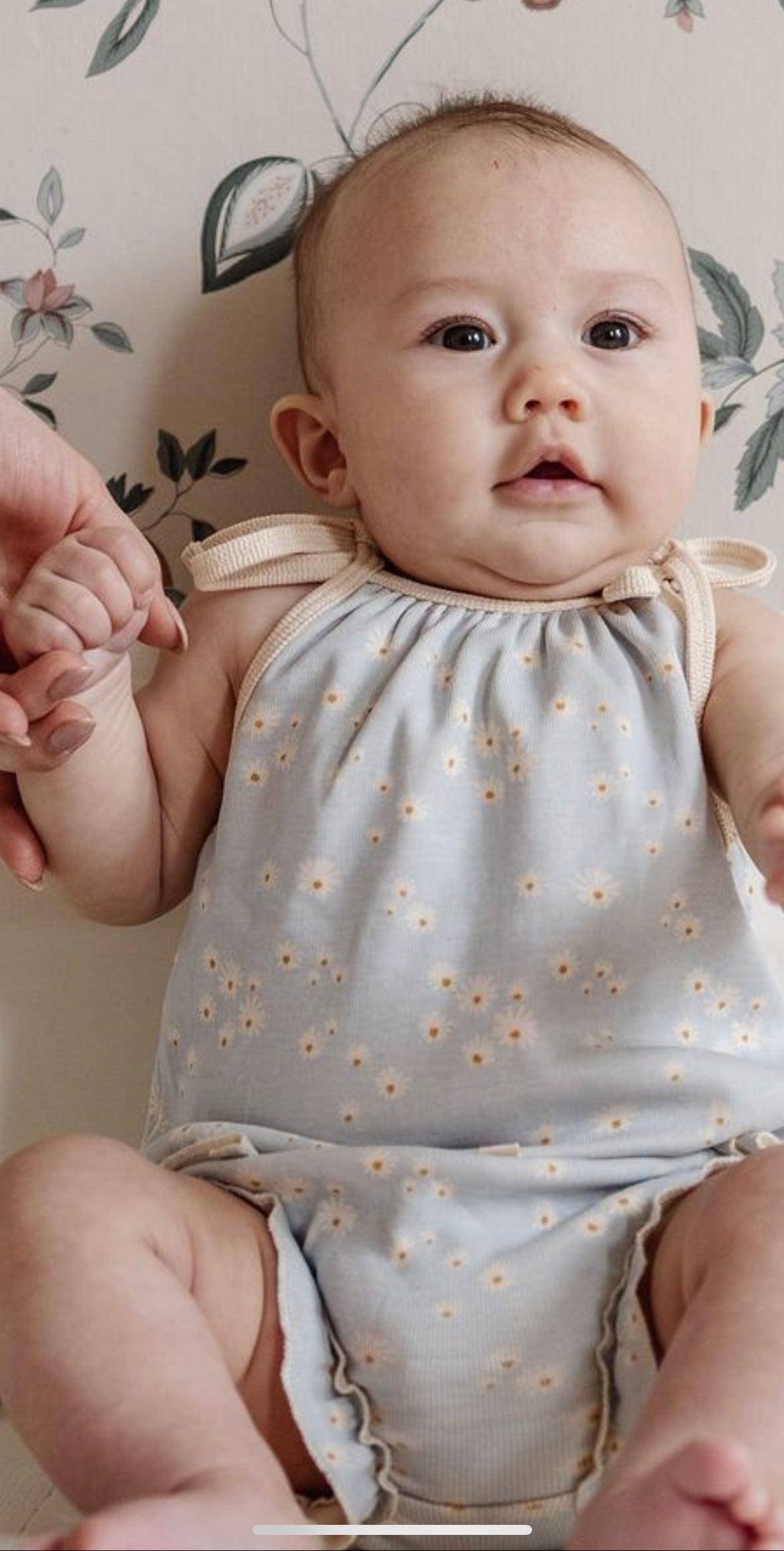 Daisy Fields Bubble Tie Onesie