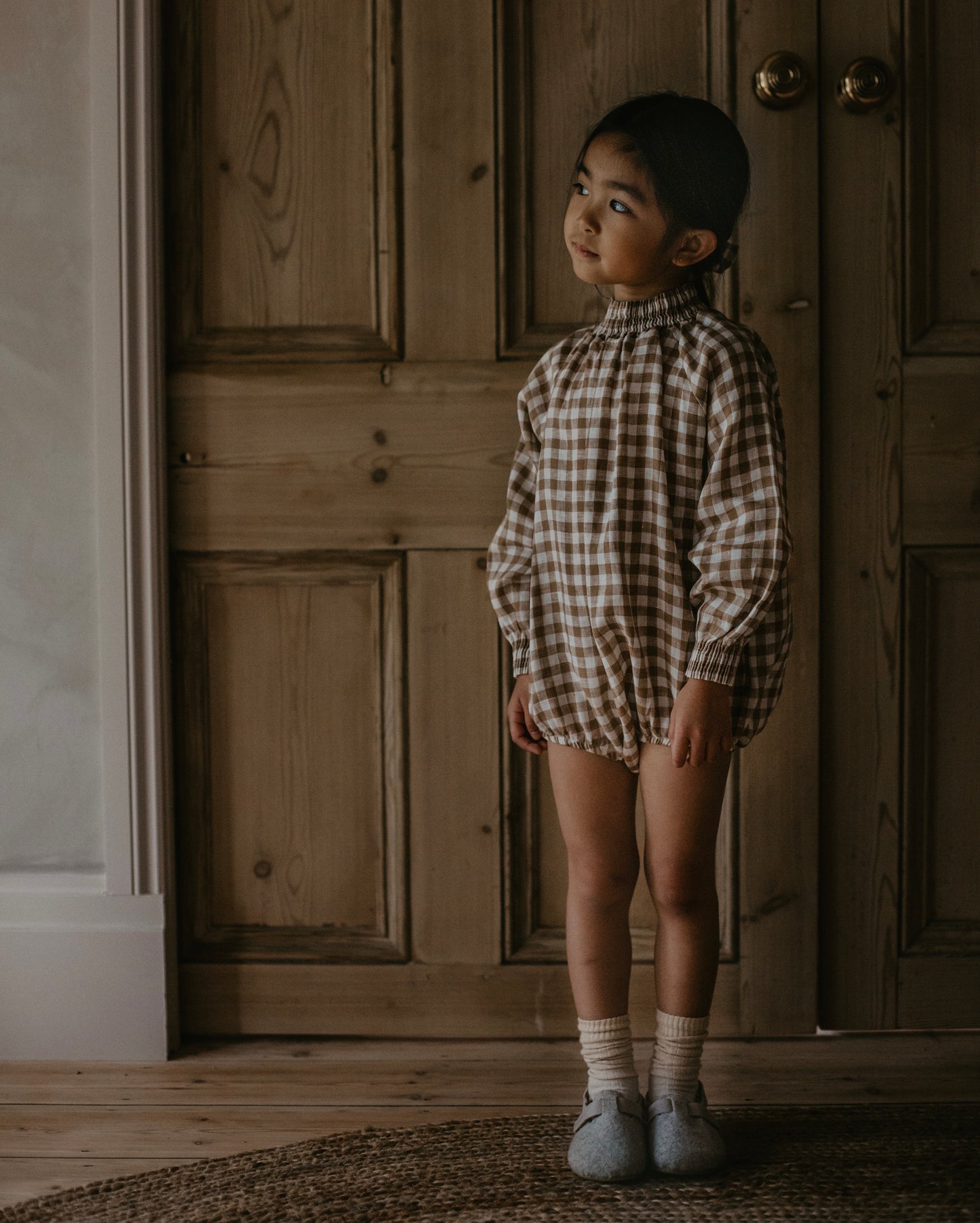 Bronze Gingham Bodysuit