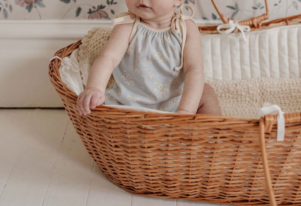 Daisy Fields Bubble Tie Onesie