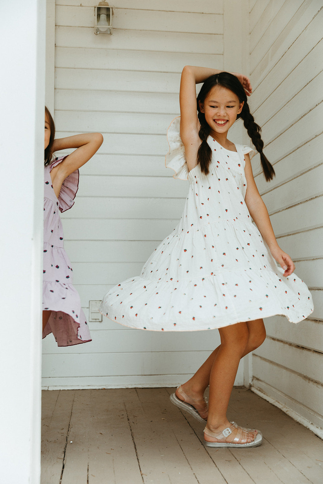 Strawberries Tiered Dress