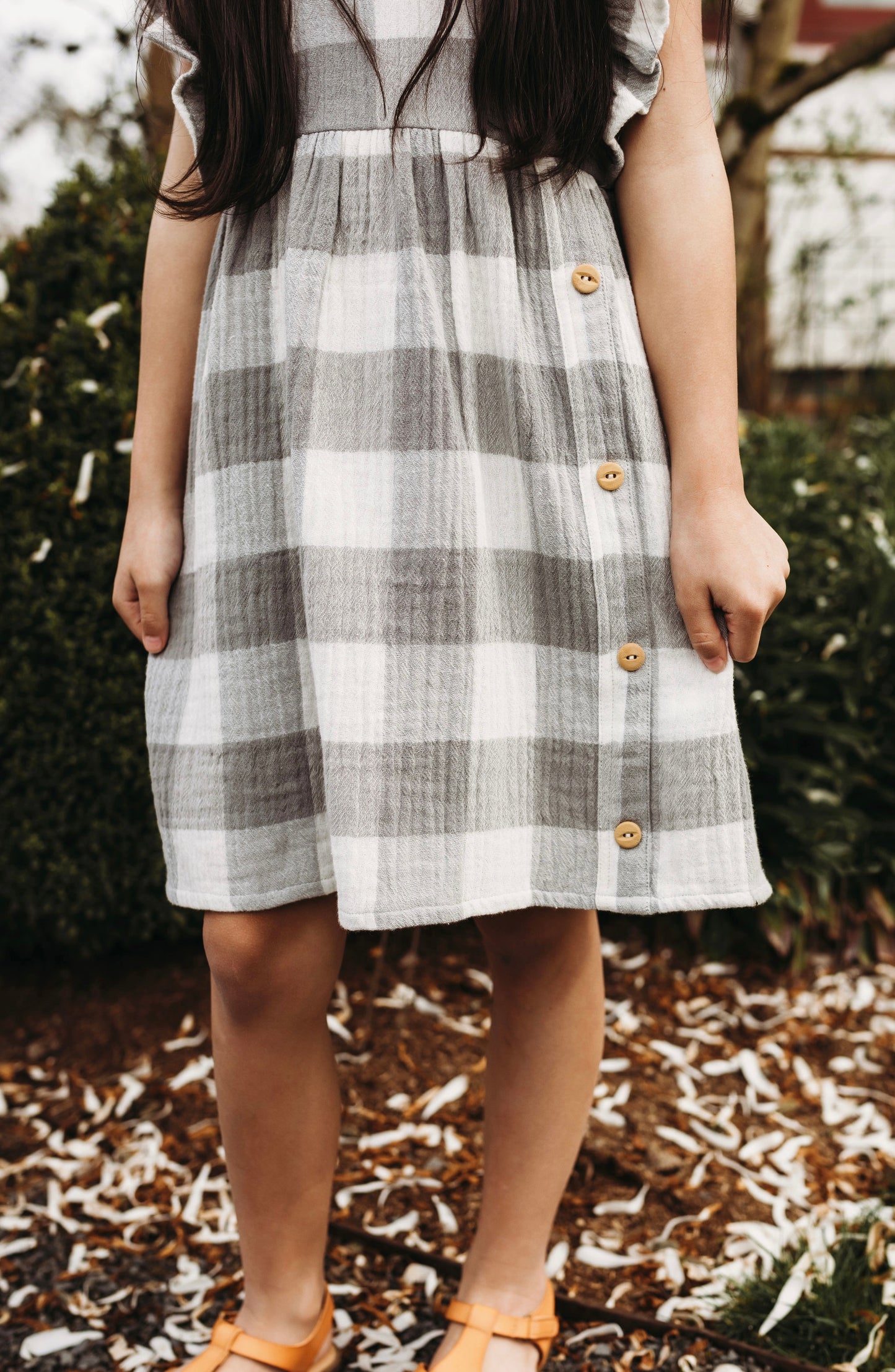 Silver Check Dress