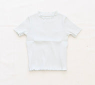 Seafoam Ruffle Hem Top