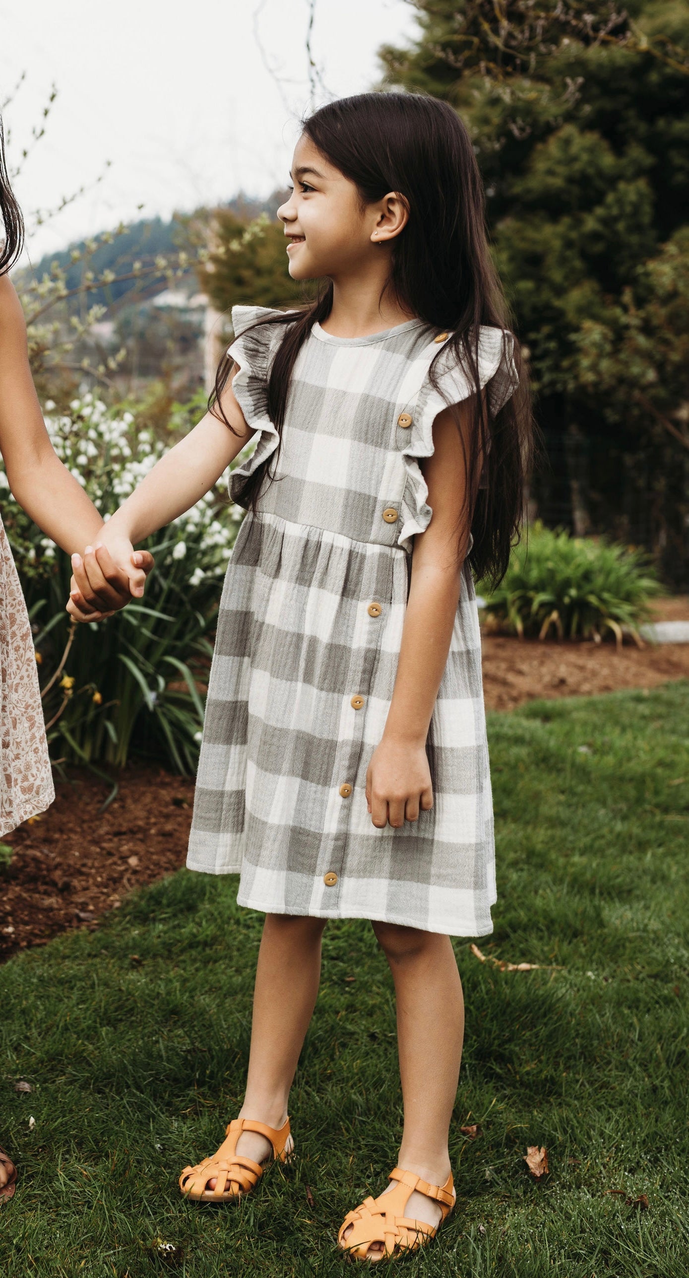 Silver Check Dress