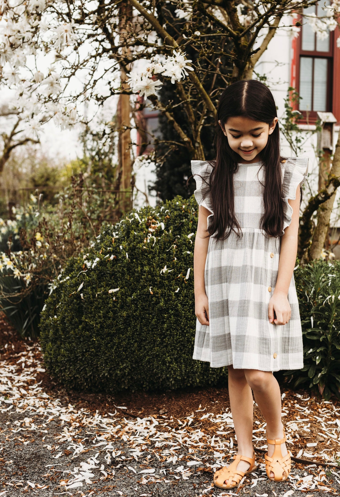 Silver Check Dress