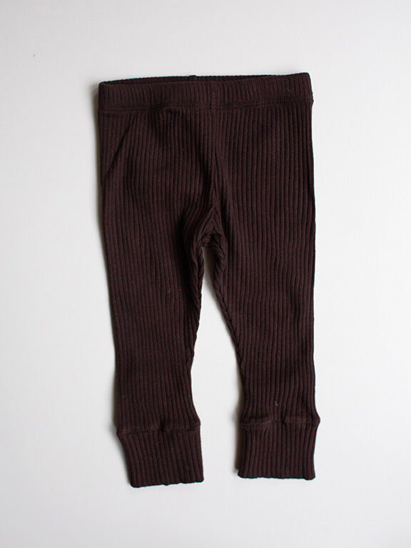 Chocolate Ribbed Leggings