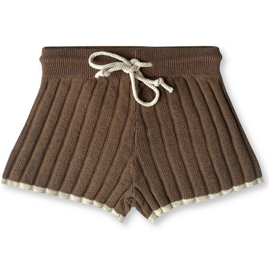 Chocolate Knitted Shorts