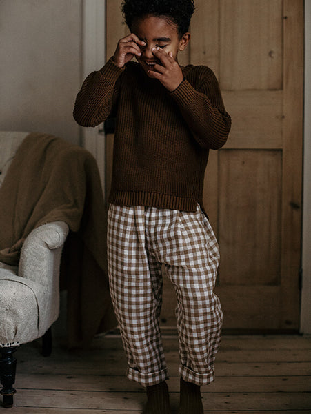 Bronze Gingham Trousers