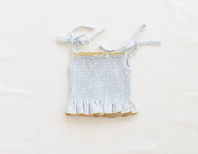 Load image into Gallery viewer, Smocked Crop Blouse Daisy Fields
