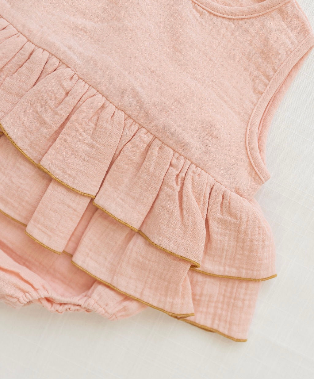 Ruffle Onesie Peach