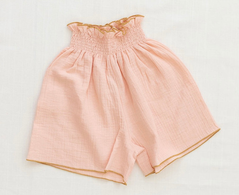 Smocked Culottes Peach