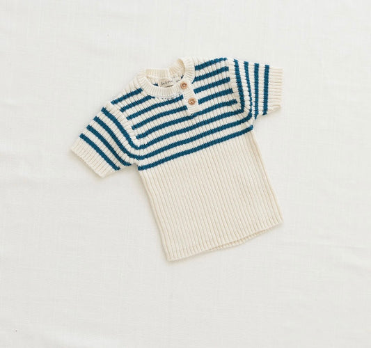 Heritage Knit Top Ocean Stripes