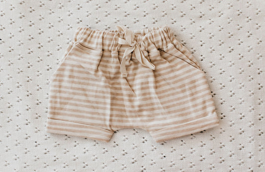 Stripes Ribbed Shorts